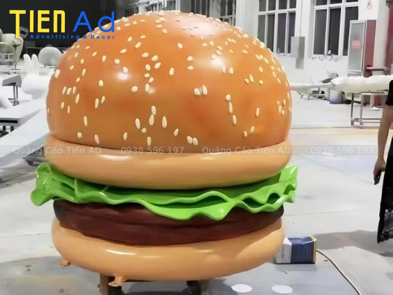 Các bước gia công mô hình hamburger composite tại xưởng