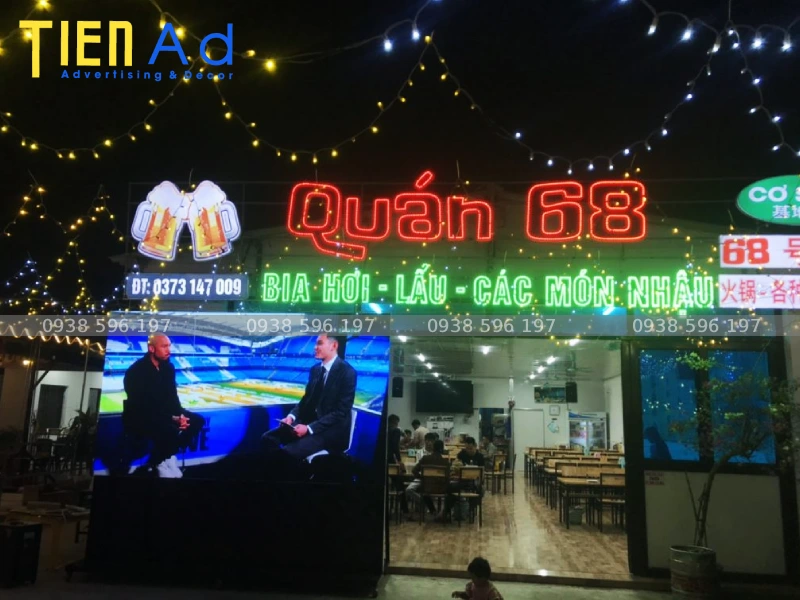 Các chất liệu làm bảng hiệu quán nhậu thông dụng