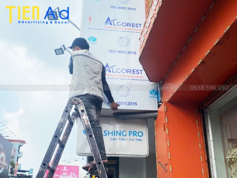 Các hạng mục làm bảng hiệu hệ thống cầm đồ Cashing Pro ở Gò Vấp