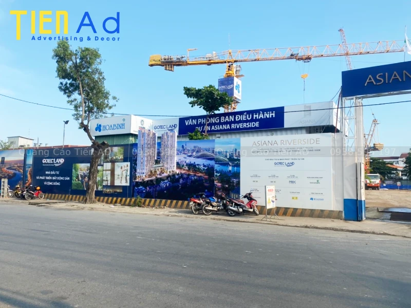 Các hạng mục làm hoarding dự án Asiana Riverside cho Gotec Land