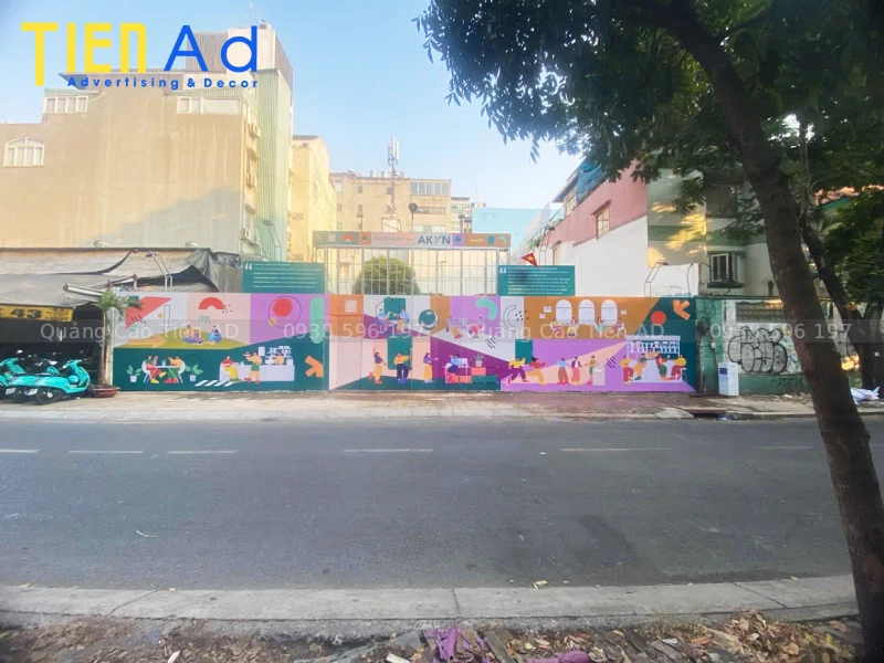 Các hạng mục thi công hoarding cho CĐT AKYN ở Quận 3
