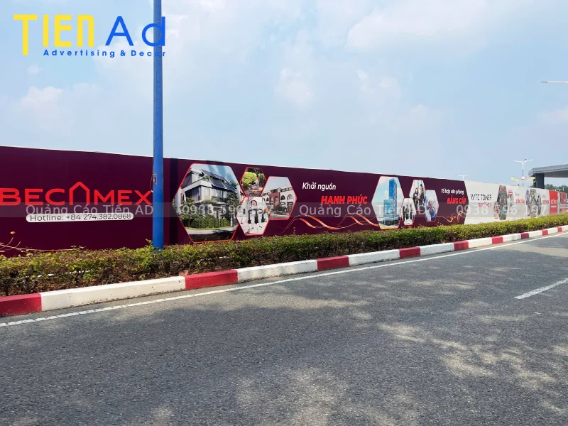 Các hạng mục thi công hoarding cho chủ đầu tư Becamex