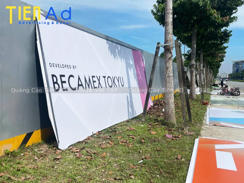 Các hạng mục thi công hoarding dự án Midori Park The Glory cho Becamex Tokyu