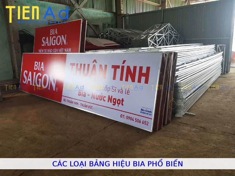 Các loại bảng hiệu bia phổ biến