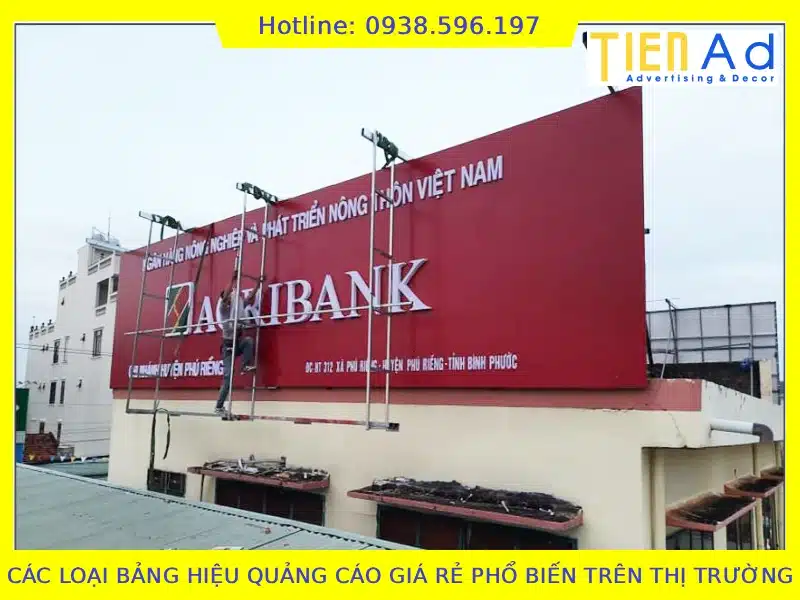 Các loại bảng hiệu quảng cáo giá rẻ phổ biến trên thị trường