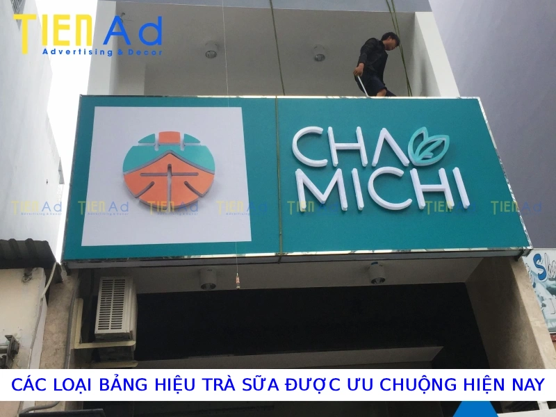 Các loại bảng hiệu trà sữa được ưa chuộng hiện nay