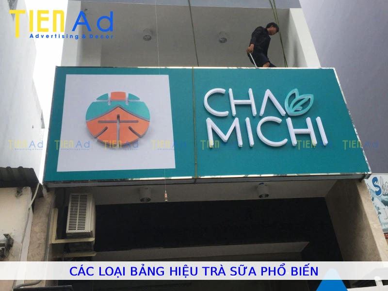 Các loại bảng hiệu trà sữa phổ biến