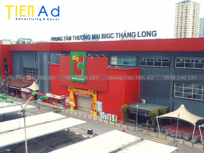 Các loại chữ nổi phù hợp cho nóc tòa nhà, trung tâm thương mại