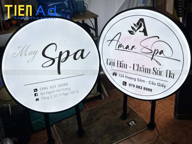 Các loại hộp đèn spa phổ biến hiện nay