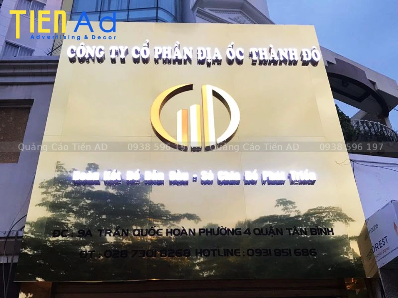 Các loại vật liệu phổ biến khi làm bảng hiệu quảng cáo Quận Tân Bình