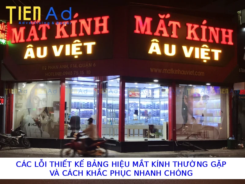 Các lỗi thiết kế bảng hiệu mắt kính thường gặp và cách khắc phục nhanh chóng