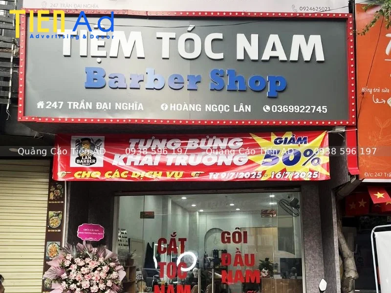 Các phong cách thiết kế biển hiệu tiệm tóc HOT nhất hiện nay