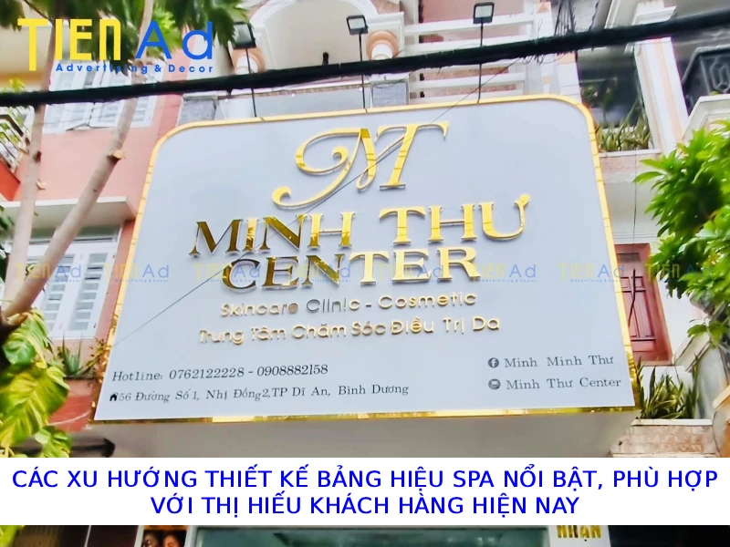 Các xu hướng thiết kế bảng hiệu spa nổi bật, phù hợp thị hiếu khách hàng hiện nay