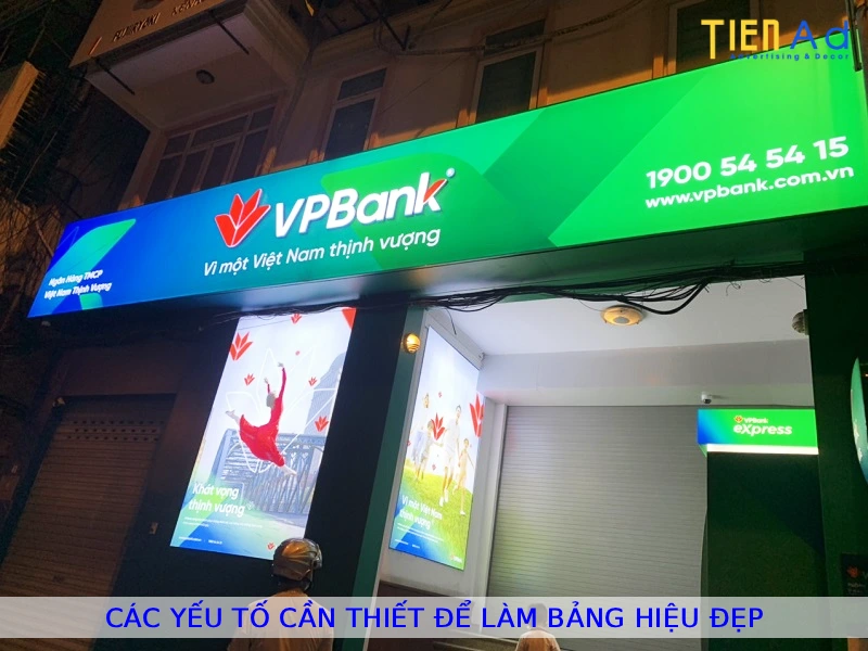 Các yếu tố cần thiết để làm bảng hiệu đẹp