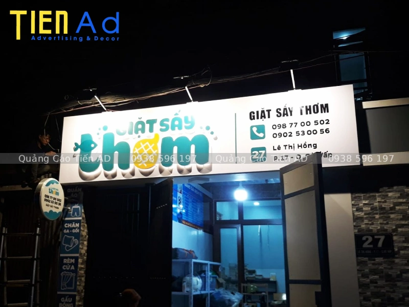 Cách phối màu bảng hiệu giặt sấy đẹp và chuyên nghiệp