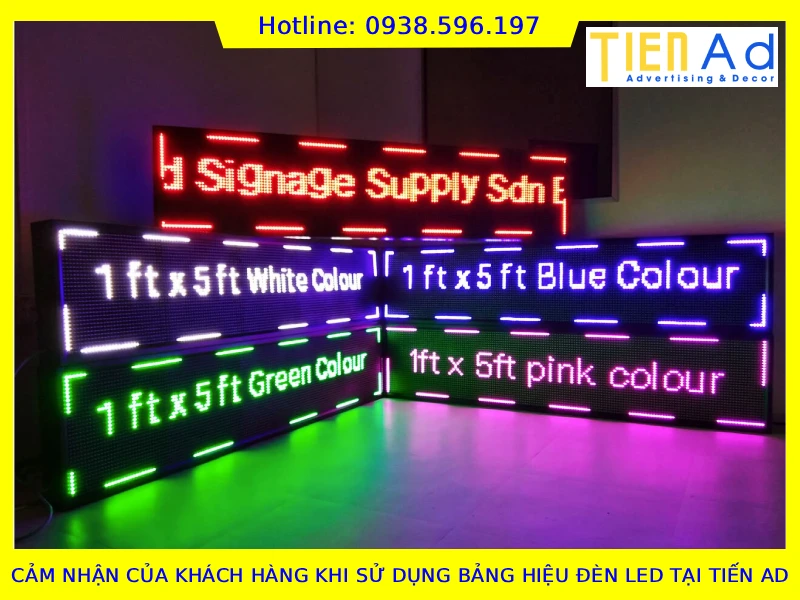 Cảm nhận của khách hàng khi làm bảng hiệu đèn led tại TIẾN AD
