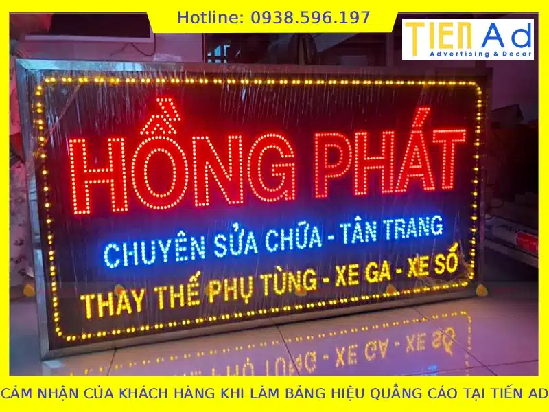 Cảm nhận của khách hàng khi làm bảng hiệu quảng cáo tại TIẾN AD