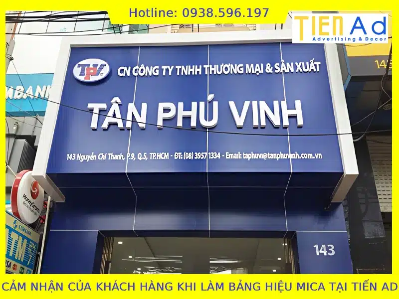 Cảm nhận của khách hàng khi làm bảng mica tại TIẾN AD