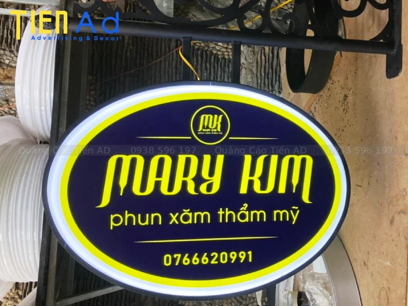 Cấu tạo cơ bản của hộp đèn hình oval hút nổi