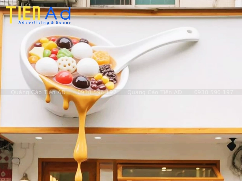 Chất liệu composite giúp mô hình tô chè khổng lồ bền đẹp ra sao