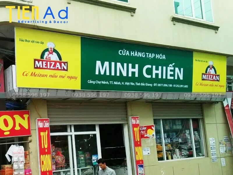 Chất liệu làm bảng hiệu tạp hóa phổ biến