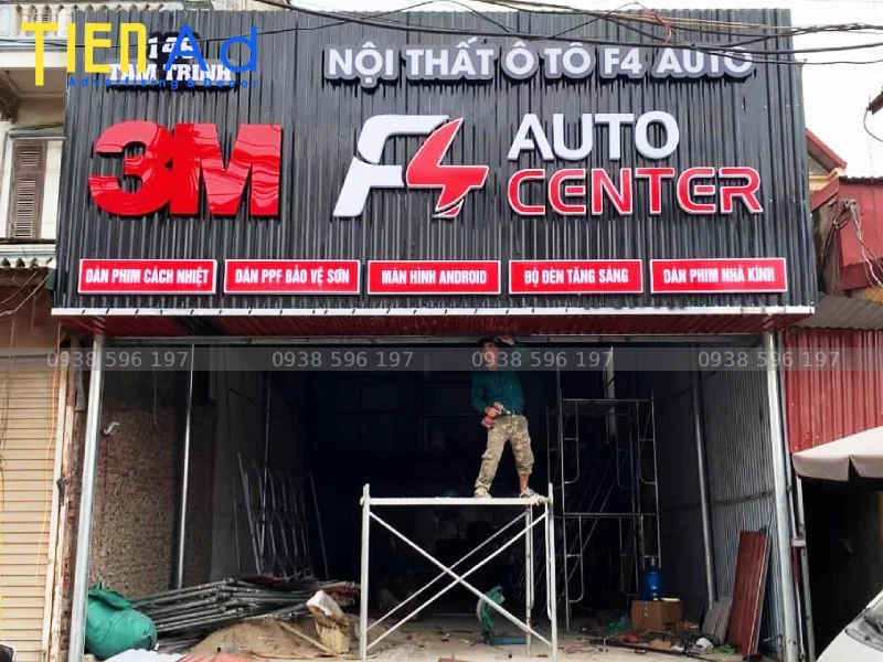 Chất liệu thường dùng để sản xuất các loại bảng hiệu gara ô tô