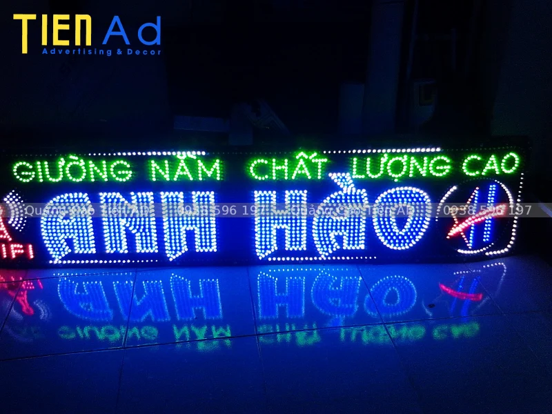 Chữ nổi gắn LED trực tiếp trên mặt
