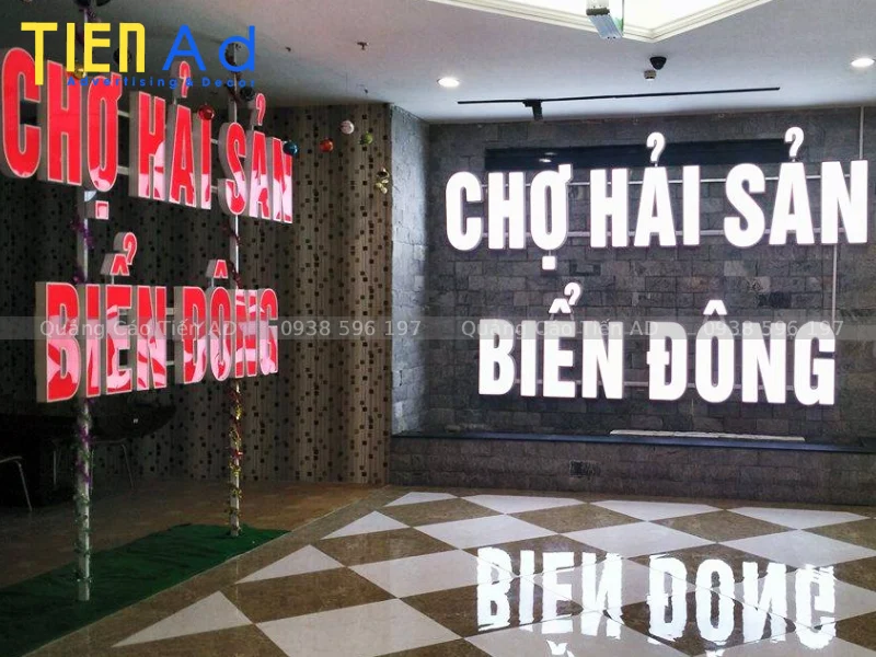 Chữ nổi mica đèn LED - 4