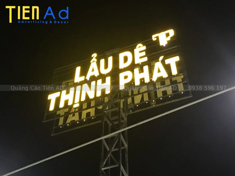 Chữ nổi mica đèn LED - 5