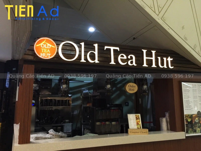 Chữ nổi mica kết hợp đèn LED