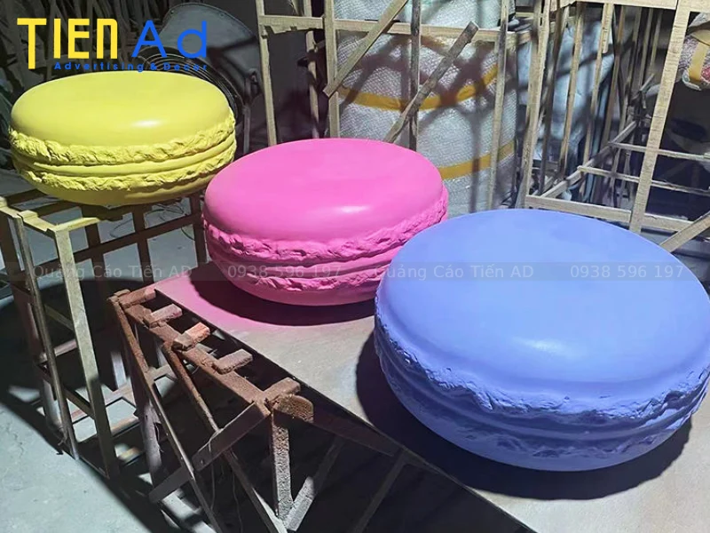 Đặc điểm nổi bật của mô hình bánh macaron bằng composite