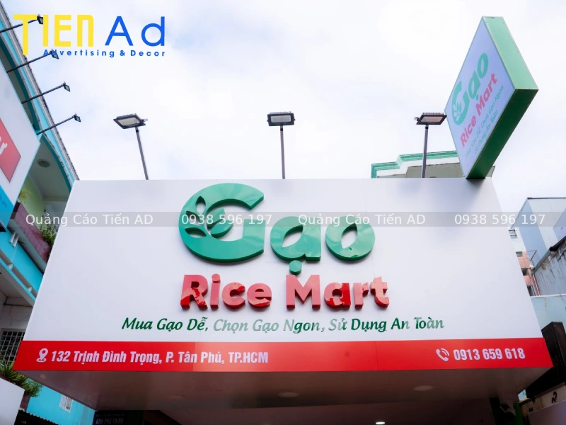 Đặt làm bảng hiệu đại lý gạo trọn gói, giá cạnh tranh tại Tiến AD