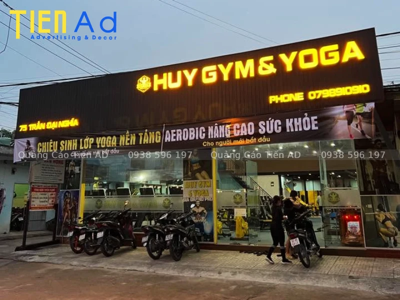Đặt làm bảng hiệu yoga trọn gói, giá cạnh tranh tại Tiến AD