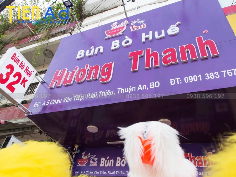 Địa chỉ làm bảng hiệu bún bò Huế uy tín chuyên nghiệp tại TP.HCM