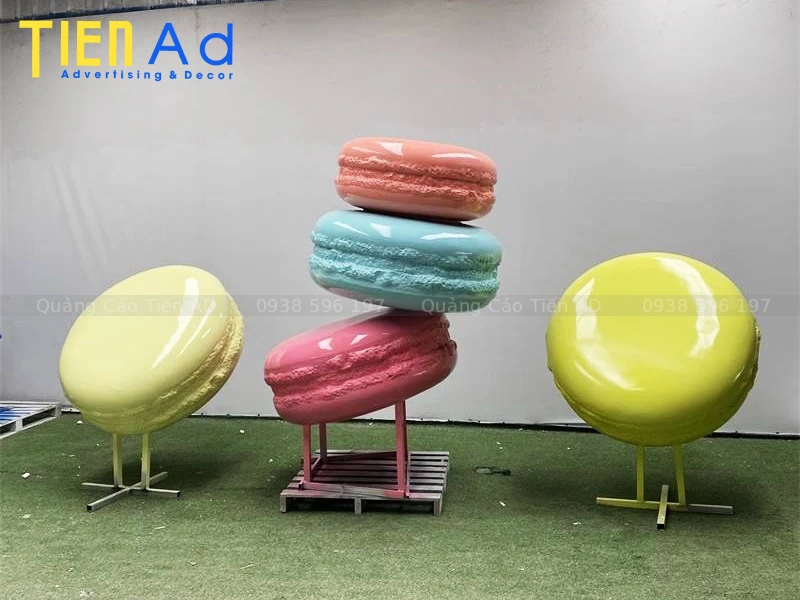 Địa chỉ thiết kế và gia công mô hình bánh macaron composite uy tín, giá xưởng