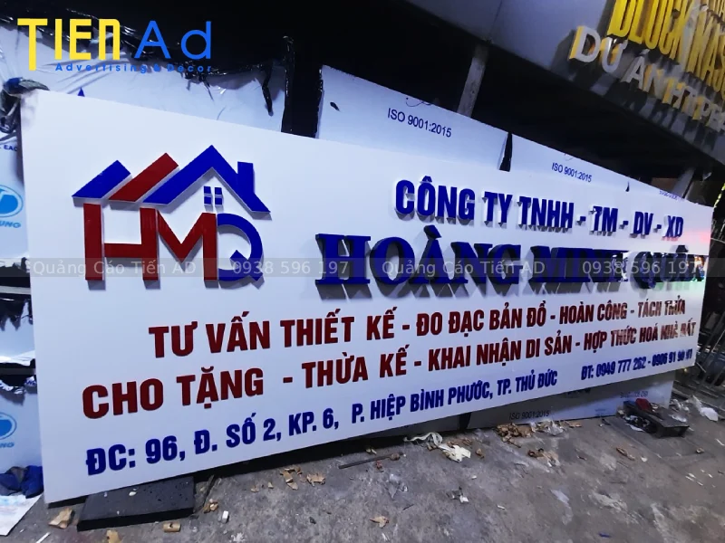 Dịch vụ làm bảng hiệu quảng cáo Thủ Đức trọn gói giá rẻ tại Quảng Cáo Tiến AD