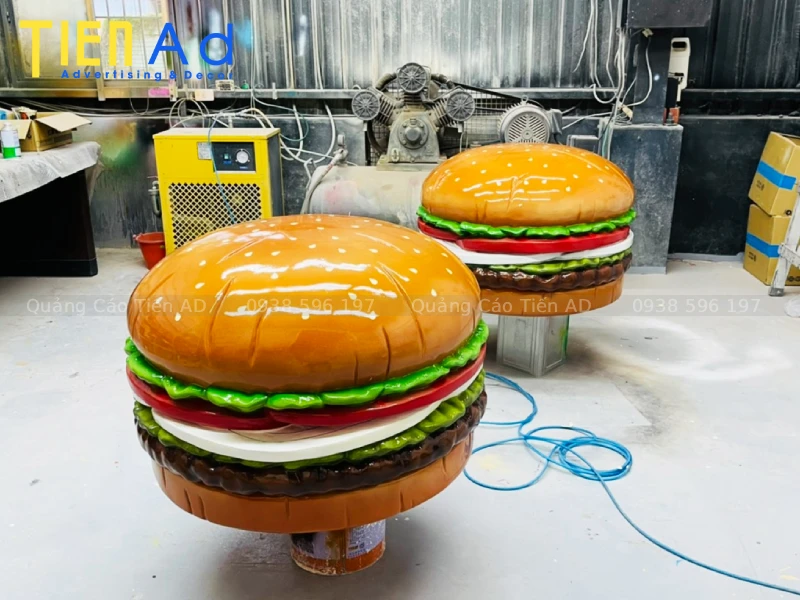 Đơn vị sản xuất mô hình hamburger composite uy tín tại TP.HCM