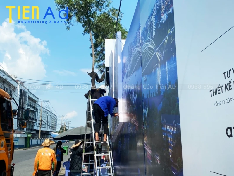 Đơn vị thi công hoarding dự án Asiana Riverside cho Gotec Land
