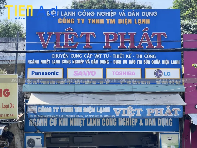 Đơn vị thiết kế bảng hiệu điện lạnh trọn gói thi công nhanh tại TP.HCM