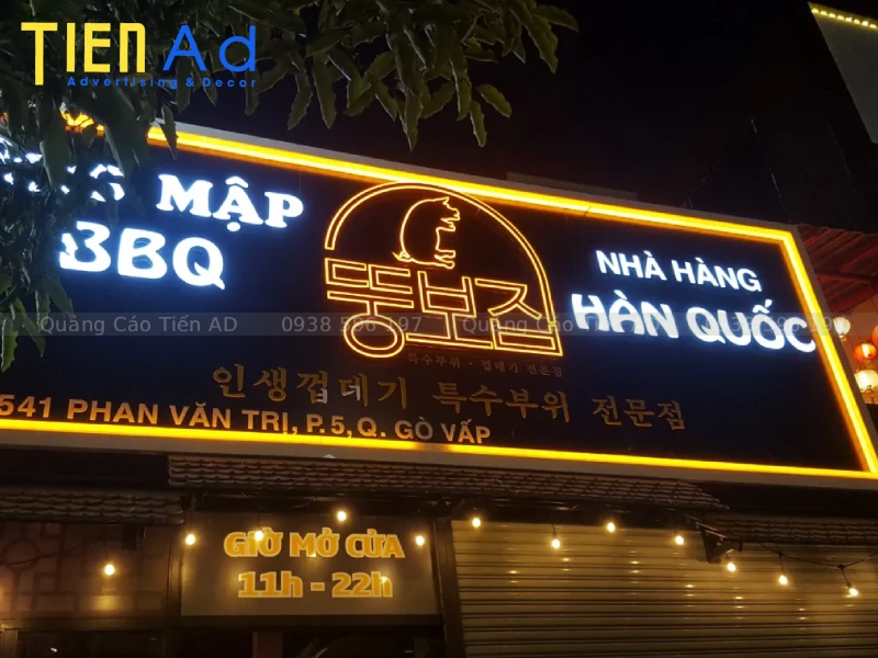 Đột phá doanh thu nhờ mẫu làm bảng quảng cáo Gò Vấp có đèn LED nổi bật