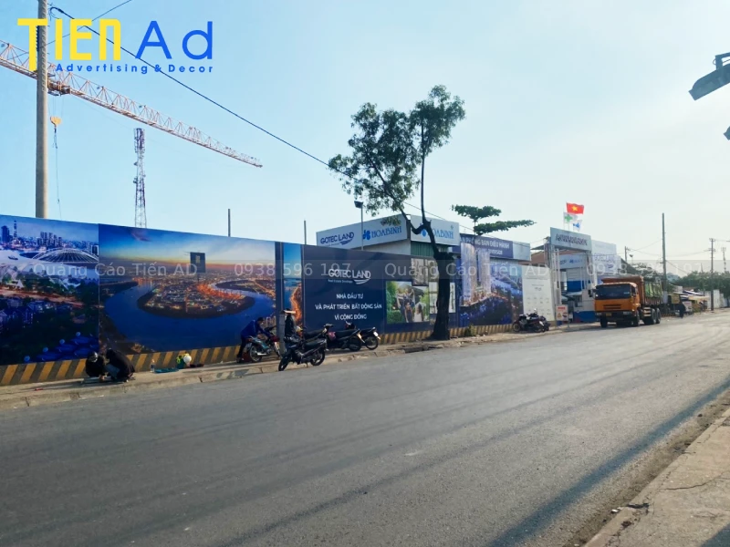 Giải pháp được lựa chọn thi công hoarding Asiana Riverside cho Gotec Land đảm bảo thẩm mỹ và an toàn
