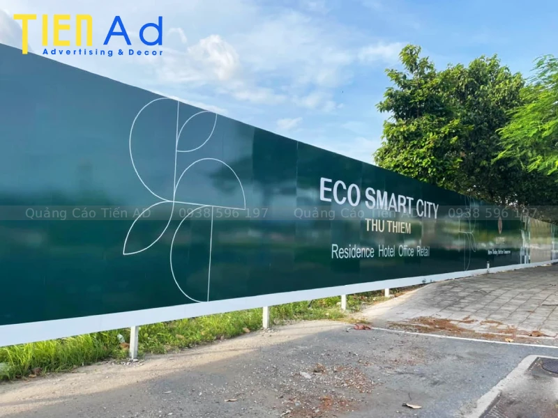 Hiệu quả quảng cáo sau khi thi công hoarding dự án Lotte Eco Smart City Thủ Thiêm