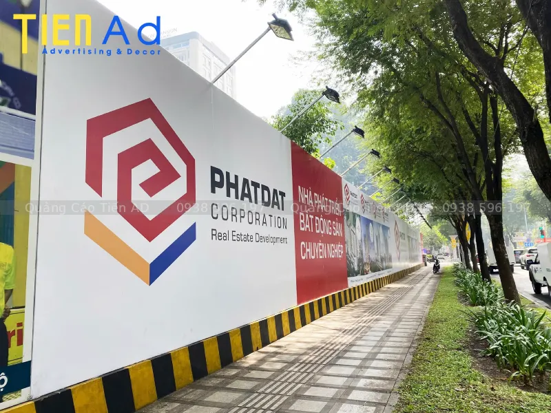 Hình ảnh hoàn thành hoarding hàng rào công trình dự án cho CĐT Phát Đạt