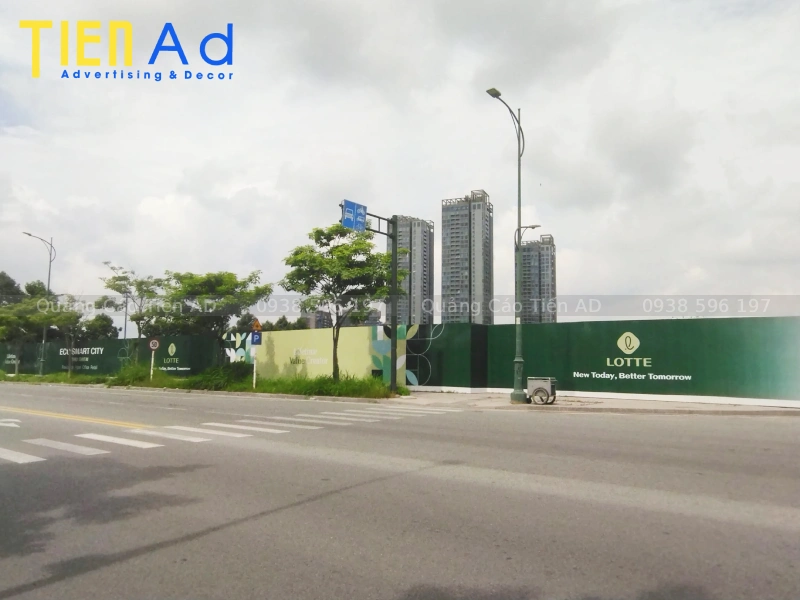 Hình ảnh hoàn thành thi công hoarding dự án Lotte Eco Smart City Thủ Thiêm - 1