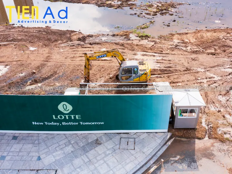 Hình ảnh hoàn thành thi công hoarding dự án Lotte Eco Smart City Thủ Thiêm