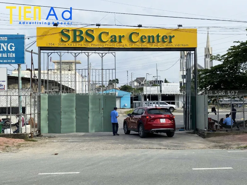 Hình ảnh làm bảng hiệu cho SBS Car Center tại Thủ Đức - 1