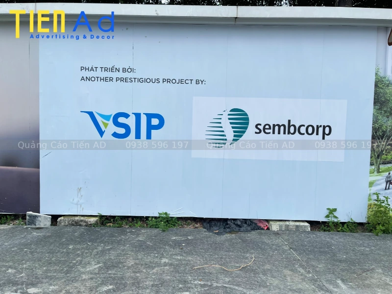 Hình ảnh thi công hoarding dự án Habitat Grand cho VSIP Sembcorp Gateway