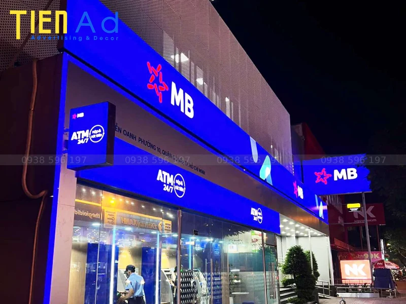 Hộp đèn bạt 3M ngân hàng MB