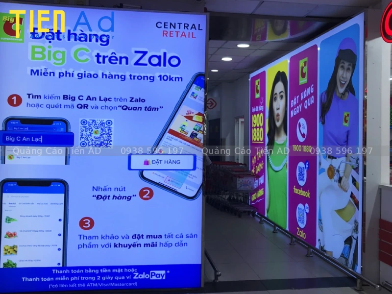 Hộp đèn bạt không gân ZaloPay