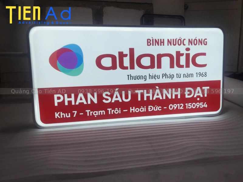 Hộp đèn hút nổi chữ nhật